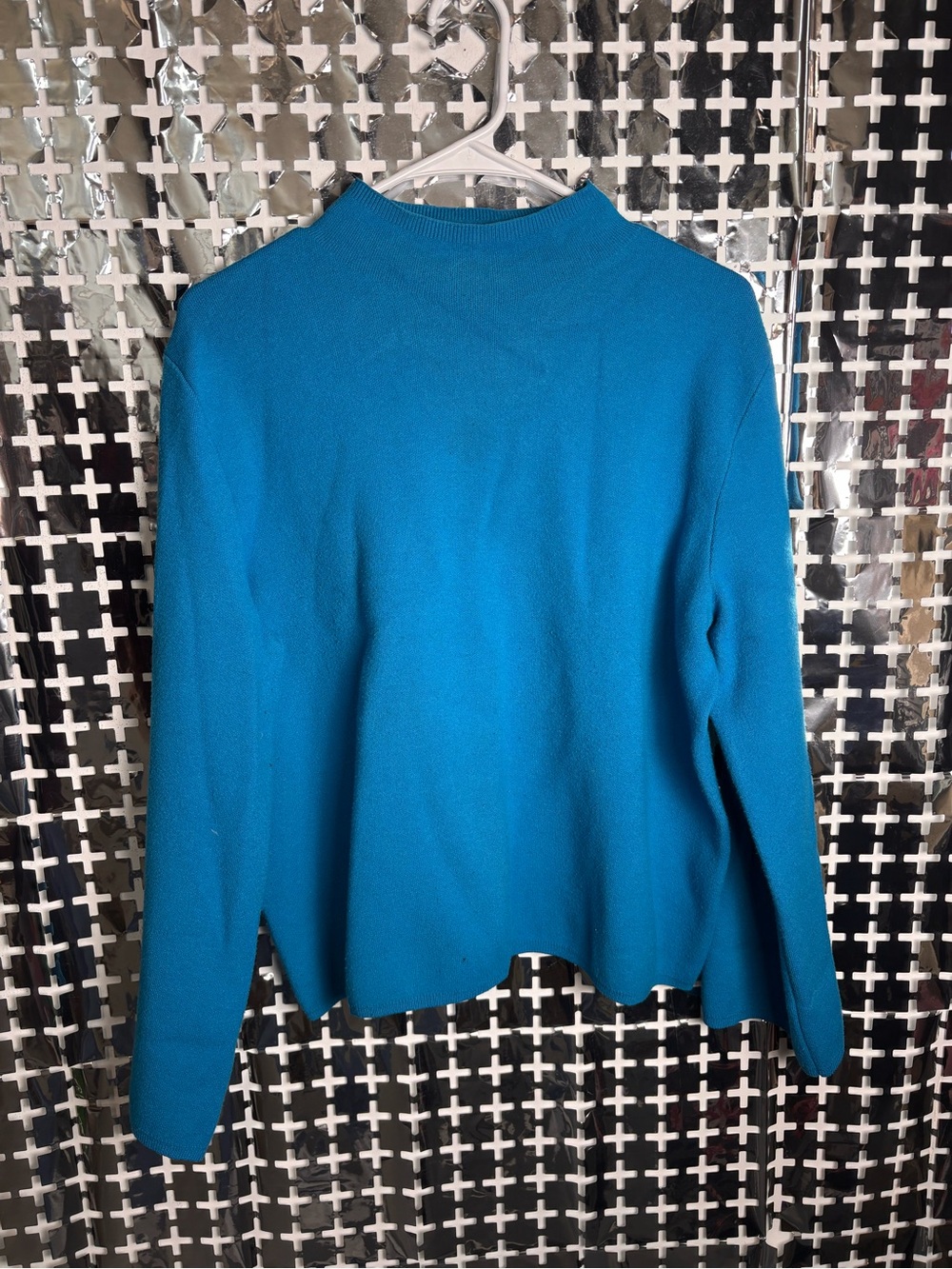 Ann Taylor Bright Teal Scoop Neck Sweater